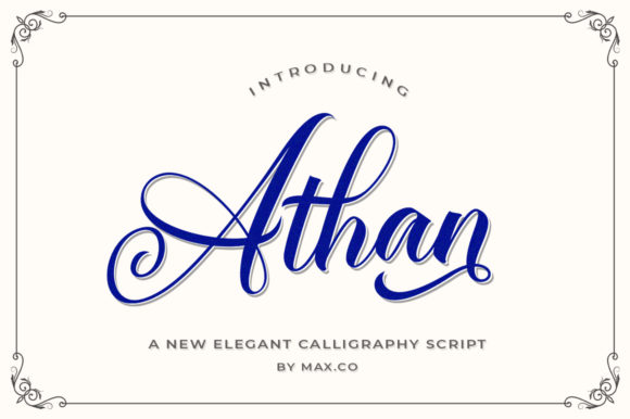 Discover the Elegance of Athan Script Font